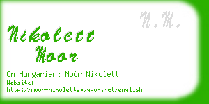 nikolett moor business card